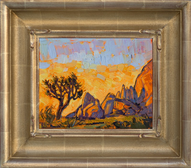 Mayen Olson impressionist frame with an Erin Hanson oil painting.