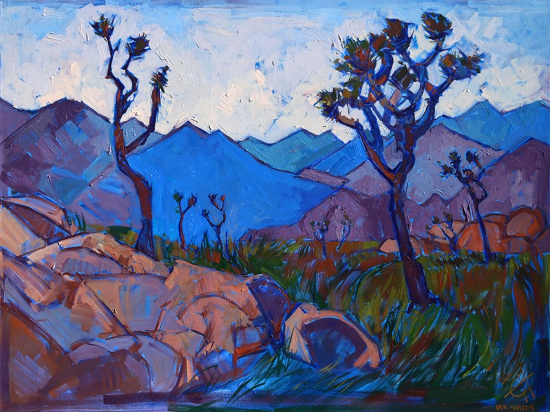 Joshua Tree rock climbing inspired artwork, by local painter Erin Hanson