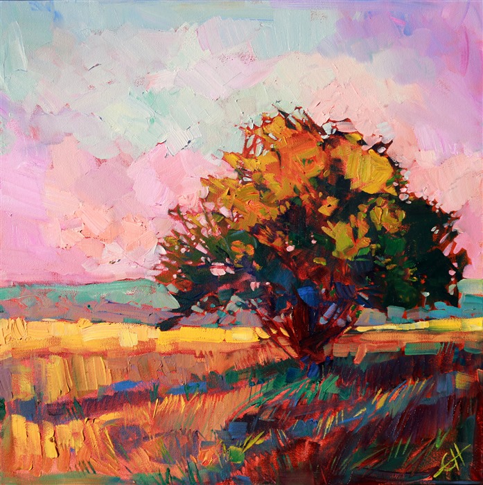 Modern impressionism oil painting landscape by Erin Hanson