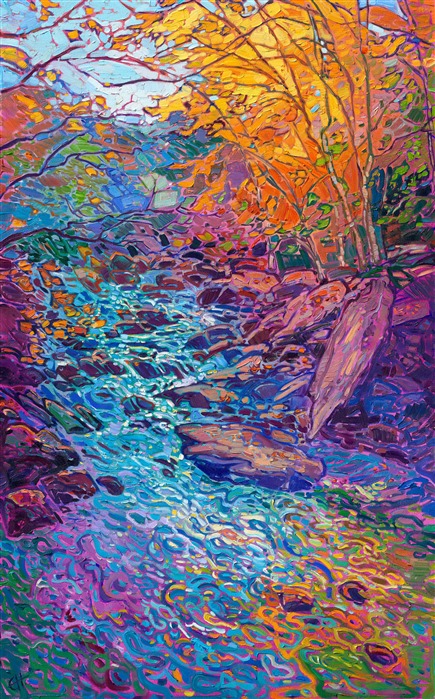 East coast Blue Ridge Mountains mountains impressionism oil painting landscape for sale by Erin Hanson