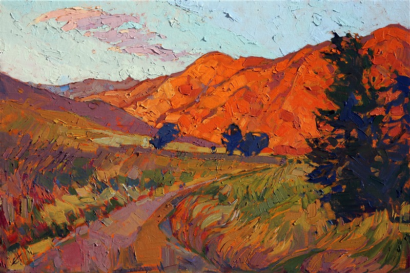 Mandarin Light, modern impressionist oil painting by Erin Hanson