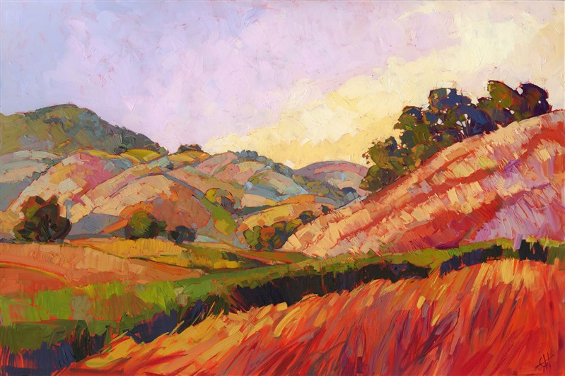 Paso Robles wine country landscape by impressionism painter Erin Hanson