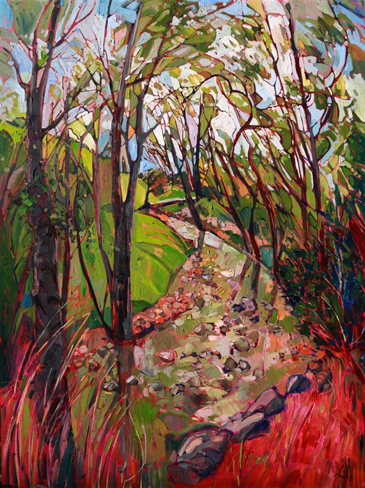 Contemporary expressionist oil painting by master oil painter Erin Hanson