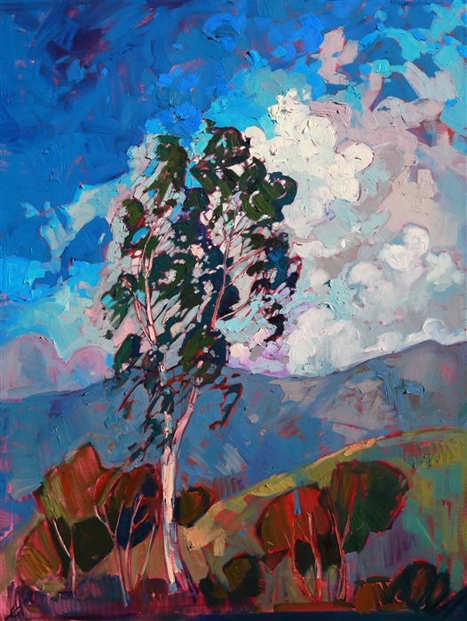 Large vertical oil paintings for sale by California impressionist Erin Hanson