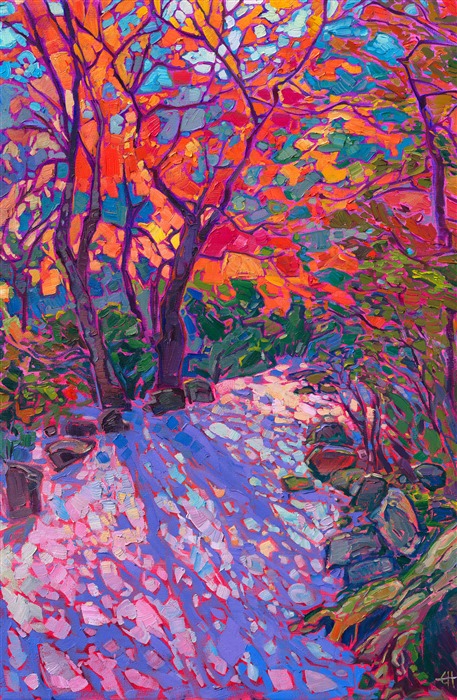 Kyoto Japan original oil paintings and prints are available for purchase by modern impressionist Erin Hanson.