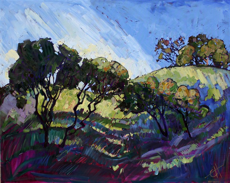 Classic Paso Robles hills painting by Erin Hanson