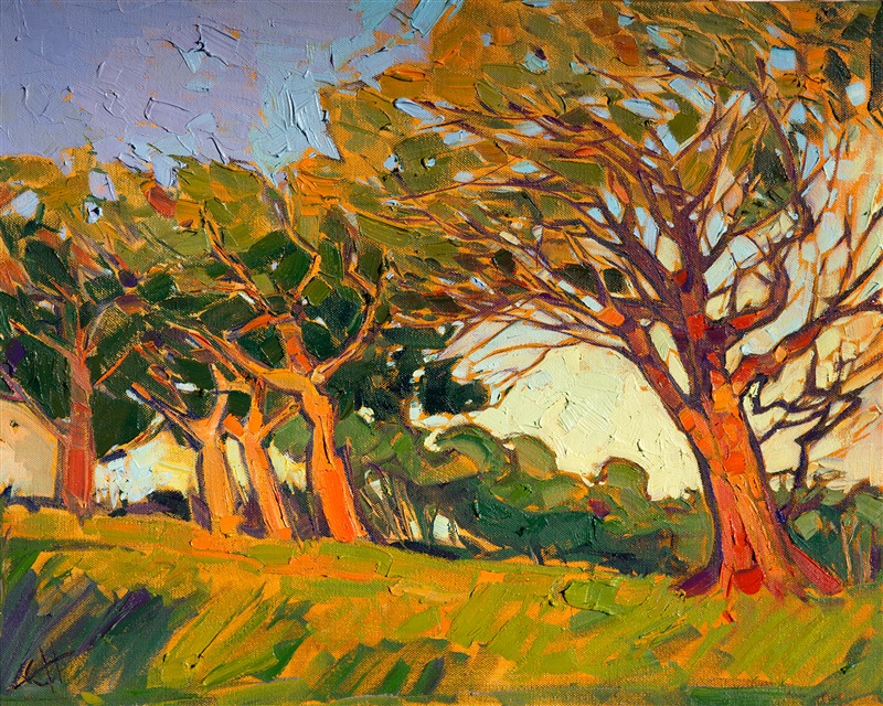 Modern impressionist landscape oil painting by Erin Hanson