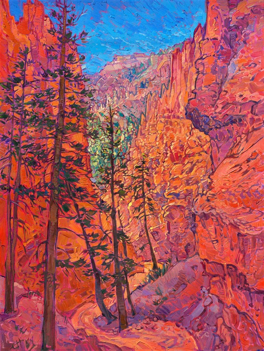 Impressionist oil painting for sale of Bryce Canyon, by Erin Hanson.
