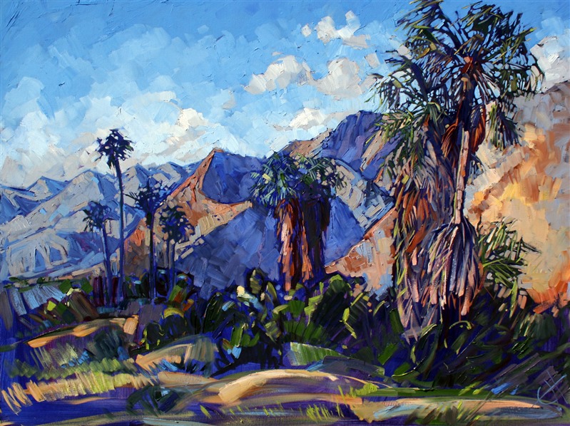 Palm Springs expressionist modern oil painting by Erin Hanson