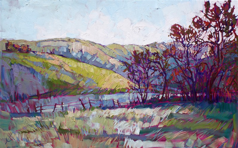 Paso robles orignal oil painting in textured oils by Erin Hanson