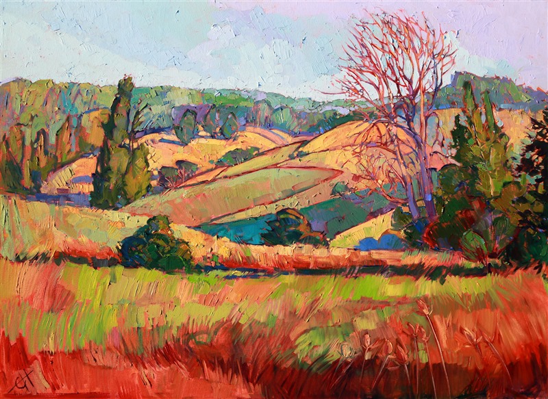 Northwest wine country original oil painting by Erin Hanson