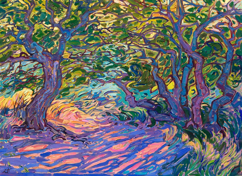 Modern post-impressionism artwork oil painting by landscape painter Erin Hanson