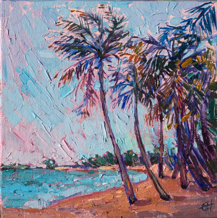 Puerto Rico landscape oil painting by contemporary impressionist Erin Hanson.