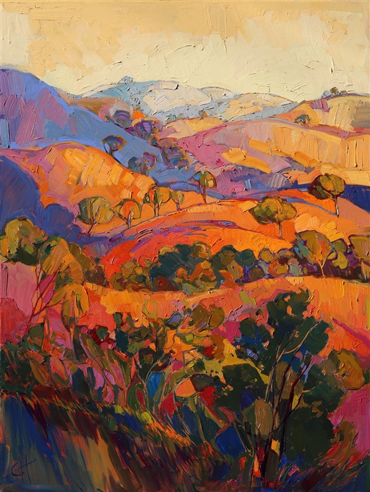 Rambling Pastels, original oil painting of Paso Robles for sale by Erin Hanson