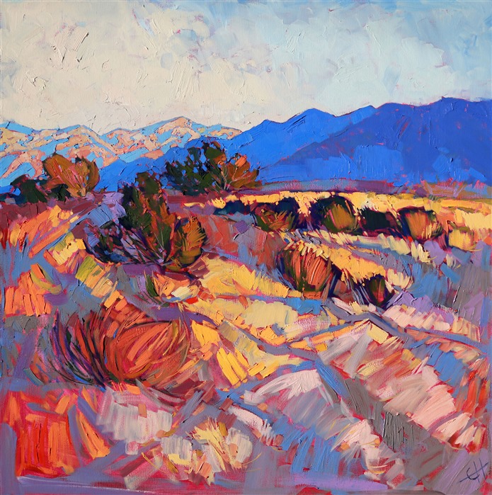 Rays of Borrego, contemporary abstracted landscape painting by Erin Hanson