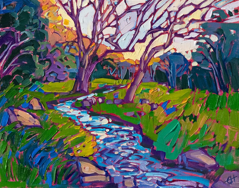 Big Canyon Country Club golf course landscape oil painting by impressionist Erin Hanson