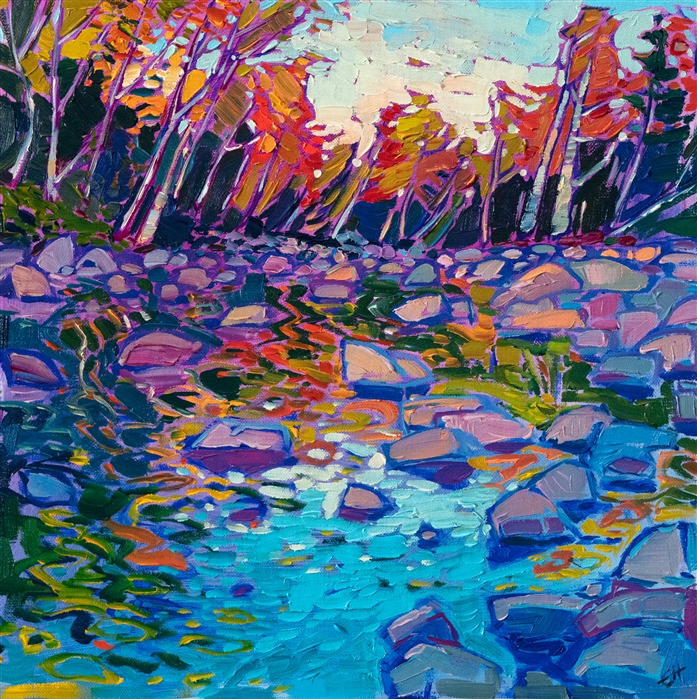 East Coast modern impressionism 12x12 oil painting by Erin Hanson