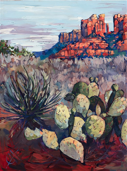 Sedona Scrub, original oil painting by Erin Hanson.