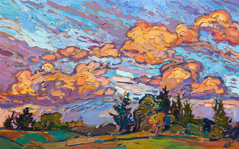 Northwest cloudscape original oil painting and textured reproductions are available from The Erin Hanson Art Gallery in McMinnville, Oregon.