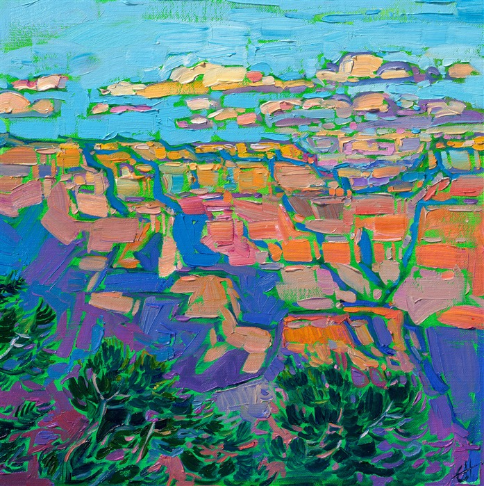 Grand Canyon painting by American impressionist Erin Hanson