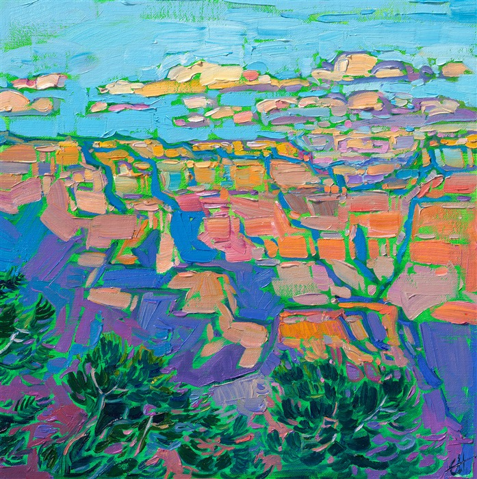 Grand Canyon painting by American impressionist Erin Hanson