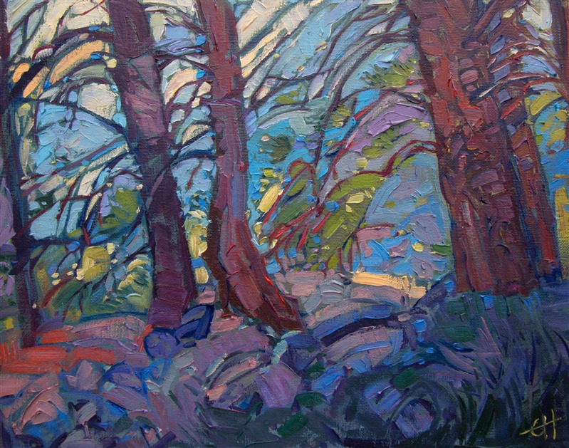 Small painting on board Eastern Sierras by Erin Hanson