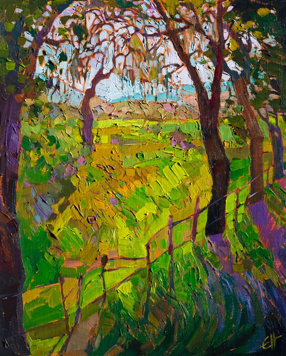 Spanish Moss original oil painting by impressionist landscape painter Erin Hanson