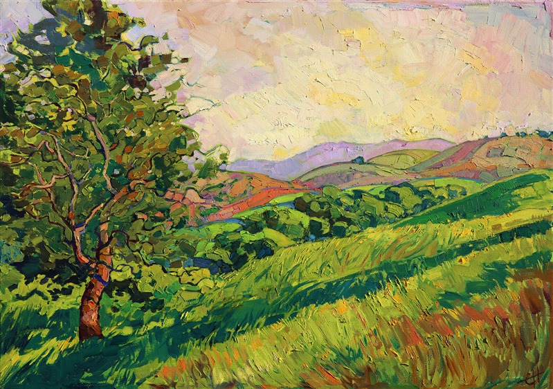 Paso Robles wine country oil painting landscape by impressionist painter Erin Hanson