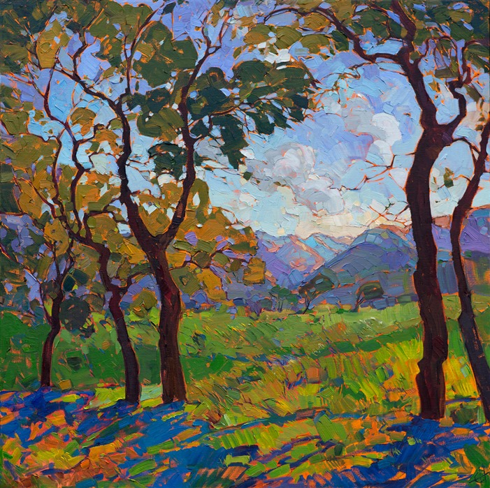 Spring Light, original impressionist oil painting by Erin Hanson