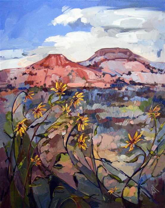 Utah desert oil painting landscape by Erin Hanson