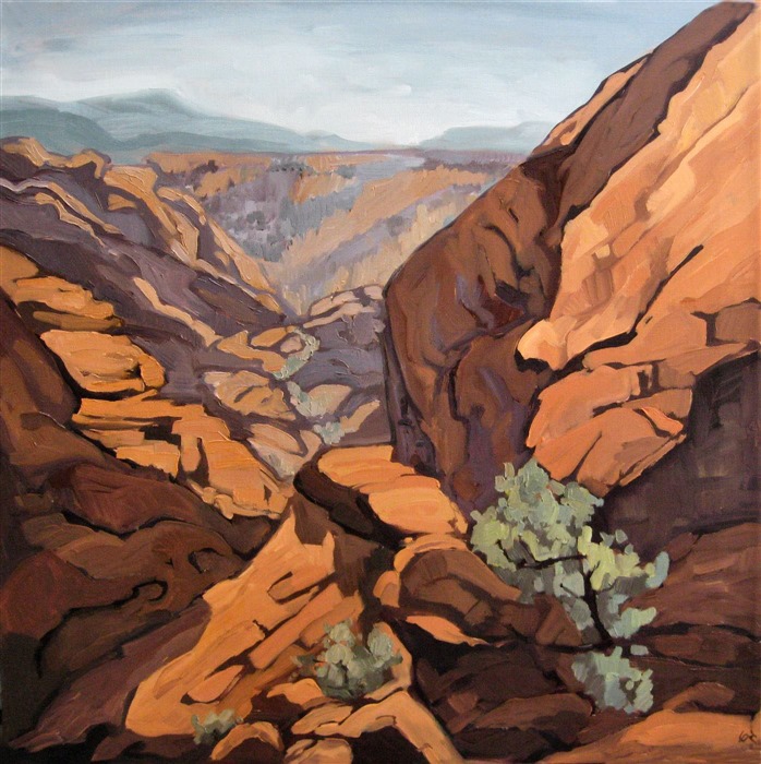 Red Rock Canyon oil painting by Erin Hanson