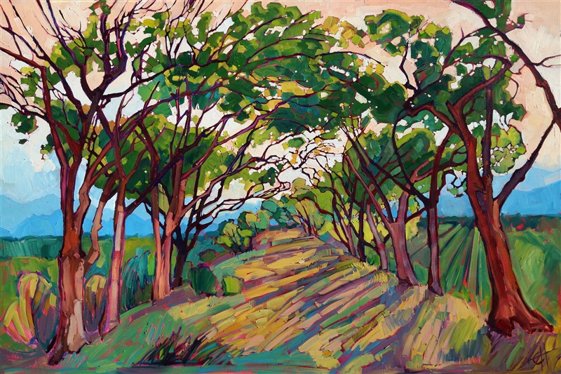 Los Angeles-inspired oil painting landscape by Erin Hanson