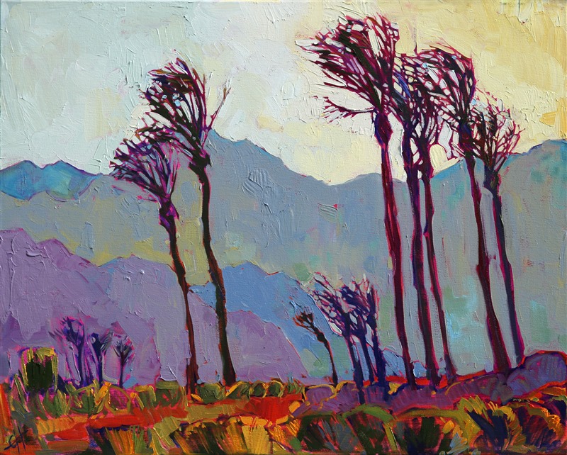 Indian Wells abstract expressionist painting by American impressionist Erin Hanson