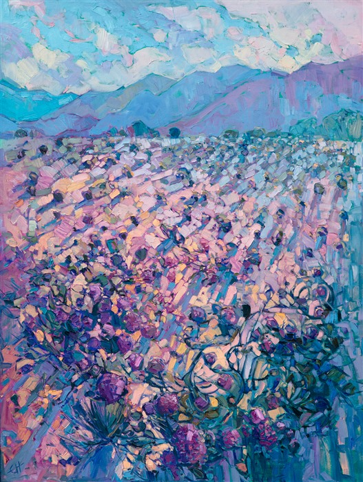 Borrego springs superbloom oil painting landscape scene for sale