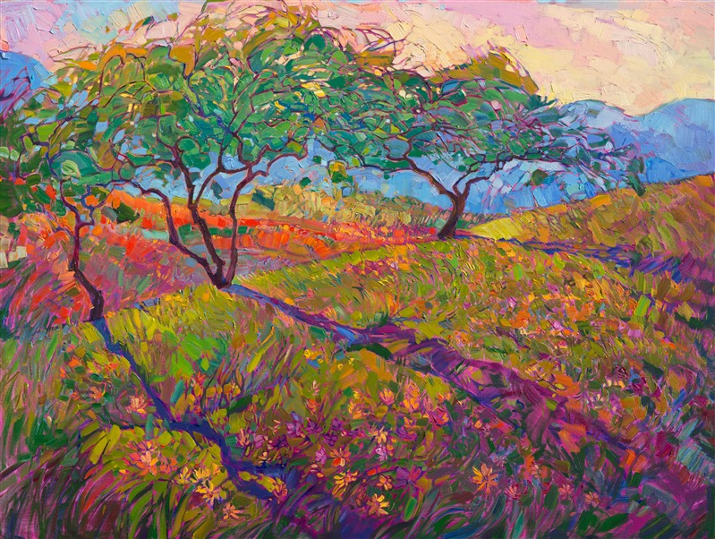 Wildflower Collection, original oils on canvas by impressionist painter Erin Hanson