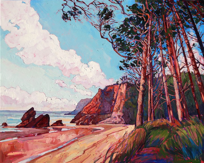 Oregon coastal landscape oil painting by Erin Hanson