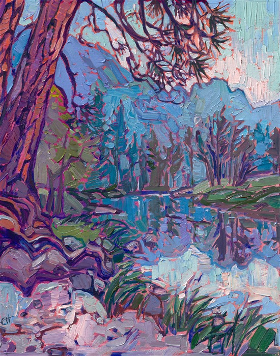 Petite painting of Yosemite National Park by Erin Hanson