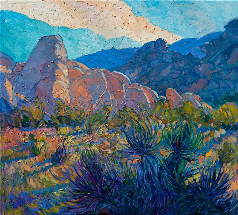 Joshua Tree California desert impressionism oil painting by Erin Hanson