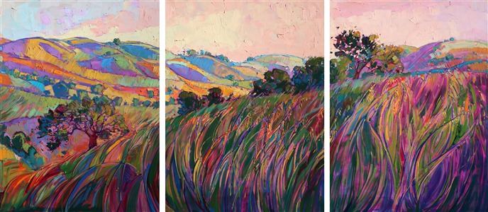 Painting Morning Fields in Triptych