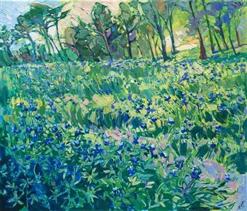 Painting Texan Bluebonnets