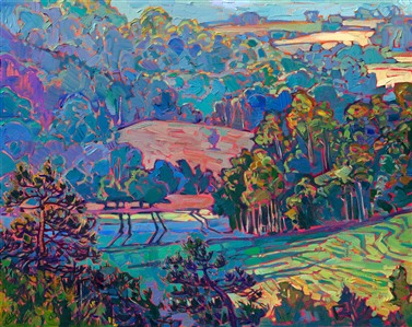 Painting Etretat Fields