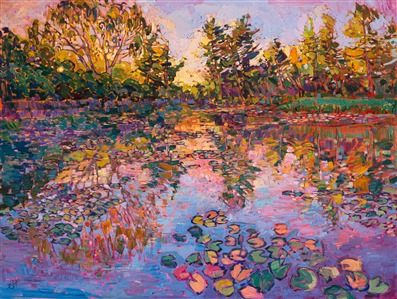 Painting Lilies on the Lake II