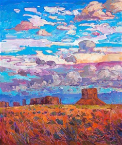 Painting Buttes and Sky