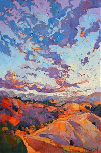 Vivid oil painting in Hanson's signature mosaic style Painting Sky Break