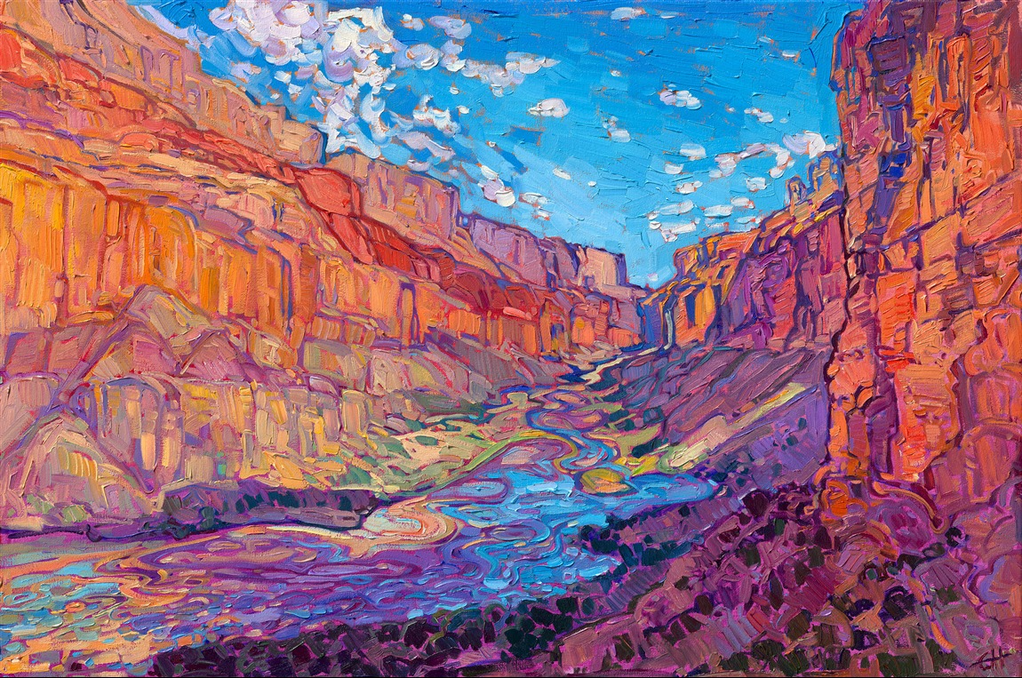 Grand Canyon painting southwest artwork in colorful impressionist style by Erin Hanson