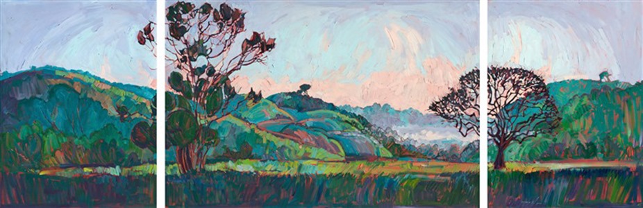 Painting Triptych of Trees