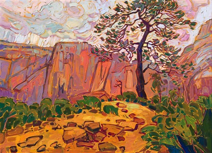 Painting Pine at Angel's Landing