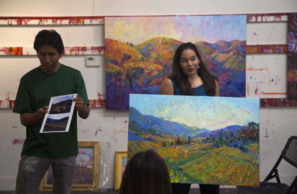 Delphi Academy's Art Class Visits the Erin Hanson Gallery