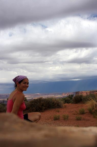 Erin Hanson hiking in New Mexico