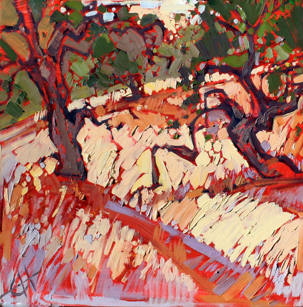 An Erin Hanson painting painted Plein Air